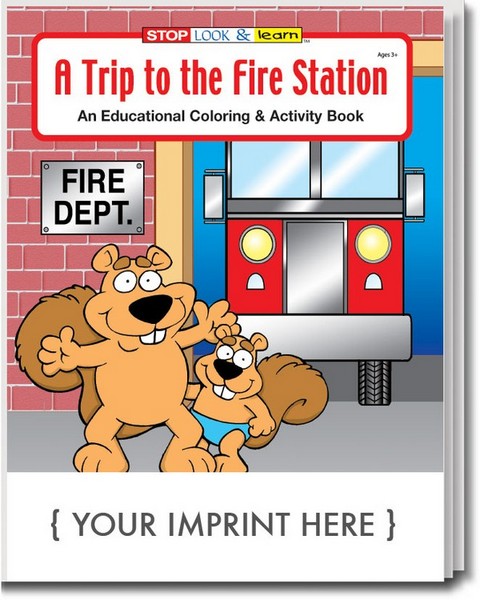 CS0195 A Trip To The Fire Station Coloring and Activity BOOK with Cust